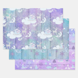 LILA BLAUE PINK FERIENWOHNUNGEN GESCHENKPAPIER SET