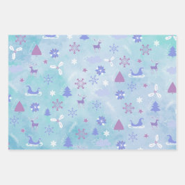LILA BLAUE PINK FERIENWOHNUNGEN GESCHENKPAPIER SET