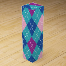 LILA BLAUE PINK RAUTE PATTERN