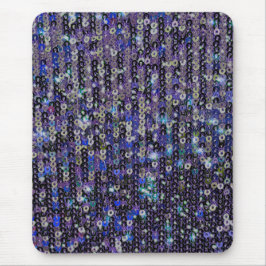 Lila blaue Sequenzen Glitzer Funkelmuster Mousepad