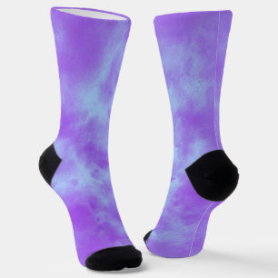 Lila Blaue Sturmwolken Socken