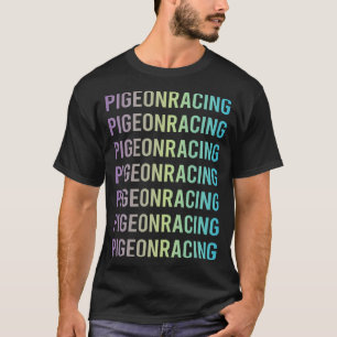 Lila Blaue Taubenrennen T-Shirt