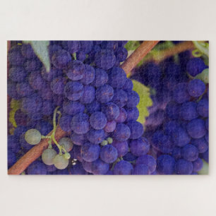 Lila Blaue Traubenbäume im Weinberg Puzzle