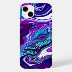 Lila, blaue und Aquamarine Abstrakte Fluid Art Case-Mate iPhone 14 Plus Hülle