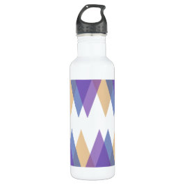Lila, blaue und gelbe Dreiecke Edelstahlflasche
