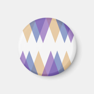 Lila, blaue und gelbe Dreiecke Magnet