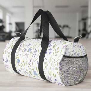 Lila Blaue Wildblume Duffle Bag