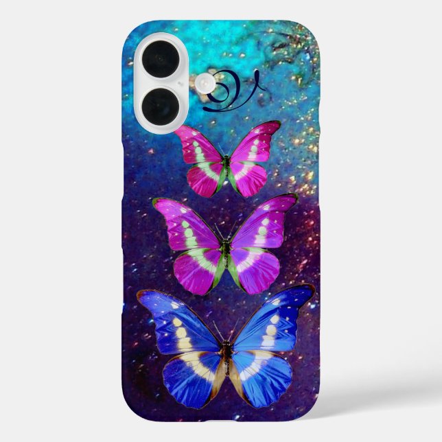 Lila BLAUENSCHALTFLÄCHE IN GOLDGLITZERN Case-Mate iPhone Hülle (Rückseite)