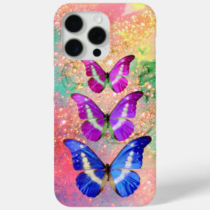 Lila BLAUENSCHALTFLÄCHE IN GOLDGLITZERN Case-Mate iPhone Hülle
