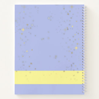 Lila Blauer Goldener Sternenhimmel Himmelsnotizblo Notizbuch