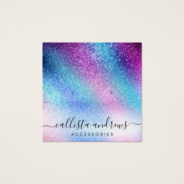 Lila blauer Nebelgalaxie-Glitzer (Vorderseite)