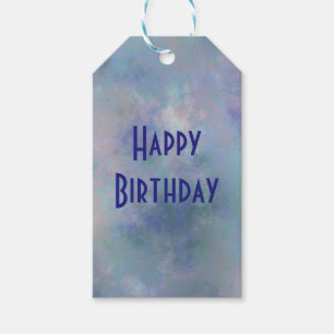 Lila Blauer Nebeliger Wasserfarben Alles Gute Zum Geschenkanhänger
