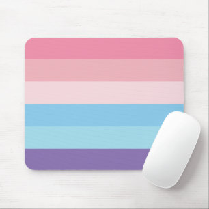 Lila blauer Rosa Streifen Mousepad