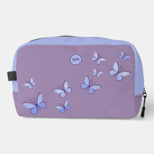 Lila Blauer Schmetterling Kaleidoskop Violet Waschbeutel
