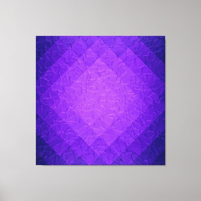 Lila blaues Diamant Nahtloses Muster Leinwanddruck (Vorderseite)
