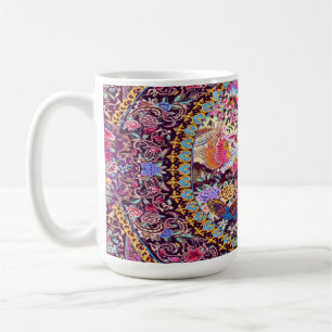 Lila Blaues Perserblumen Blume Peacock Kaffeetasse