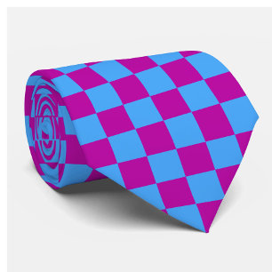 Lila blaues Prüfmuster für Karo Krawatte