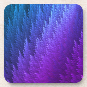 Lila Blaues Tye Dye Feder Muster Getränkeuntersetzer