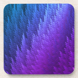 Lila Blaues Tye Dye Feder Muster Getränkeuntersetzer