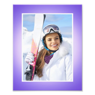 Lila-blaurosa Aura Gradient Border Fotodruck