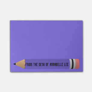 Lila Bleistift Post-it Klebezettel