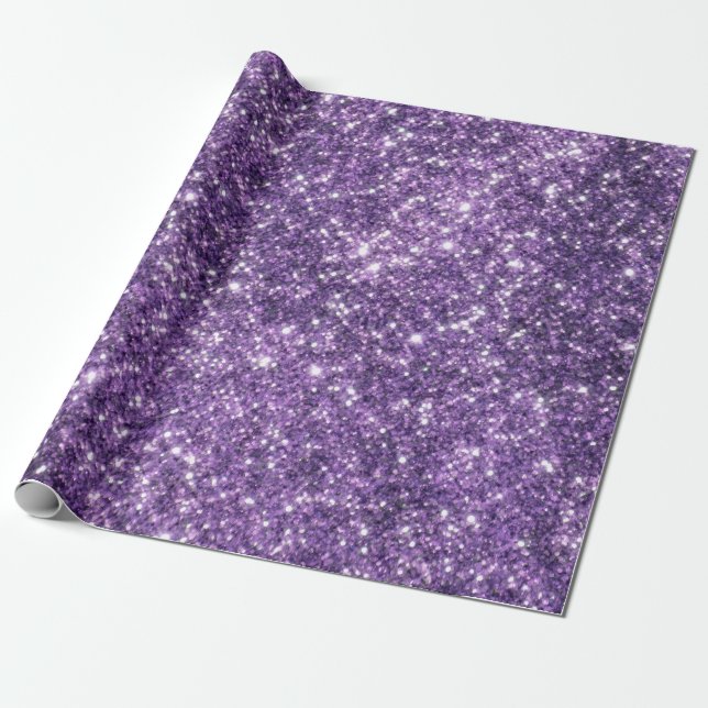 Lila Bling-Geschenkpapier Geschenkpapier (Ungerollt)