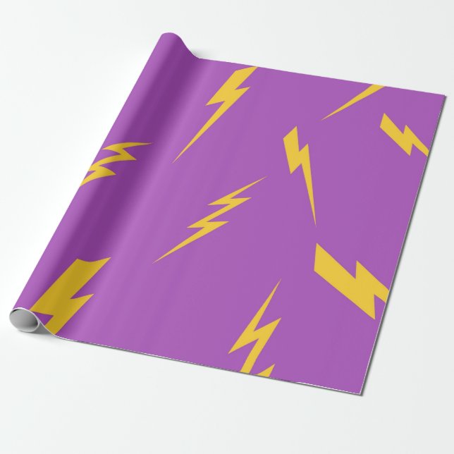 Lila Blitz Hintergrund Y2K Muster Geschenkpapier (Ungerollt)