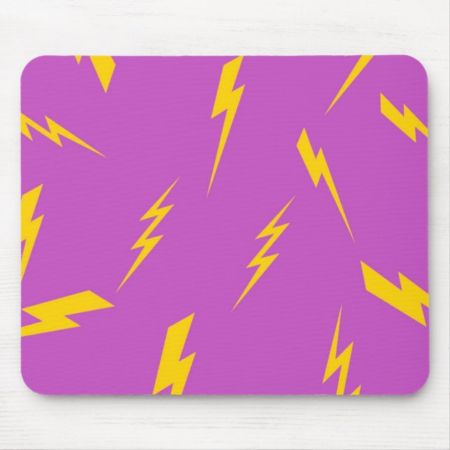 Lila Blitz Hintergrund Y2K-Muster Mousepad (Vorne)