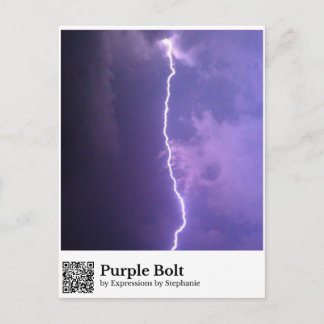 Lila Blitz Postkarte