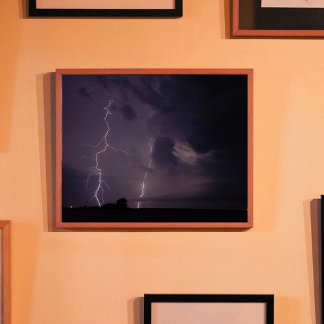 Lila Blitzschläge Fotodruck