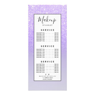 lila Block lila ombre Glitters Pastellfarb Werbekarte