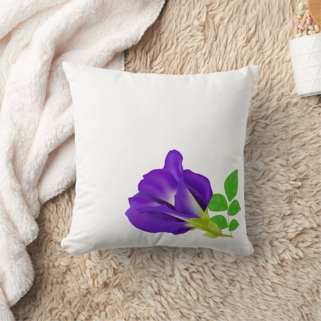 Lila Bloom Floral Geschenkwrap Kissen (Decke)