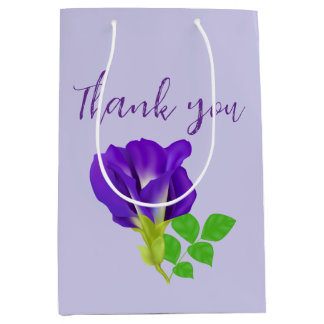 Lila Bloom Floral Mittlere Geschenktüte