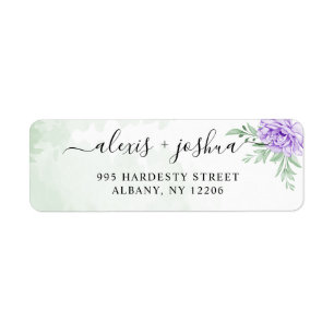 Lila Blooms Bouquet Wedding Rücksendeadresse