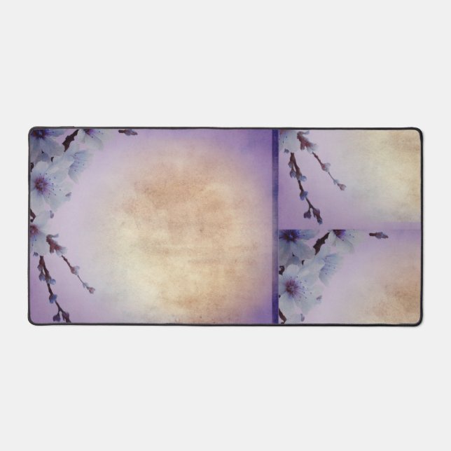 Lila Blossom Schreibtischunterlage (Vorderseite)
