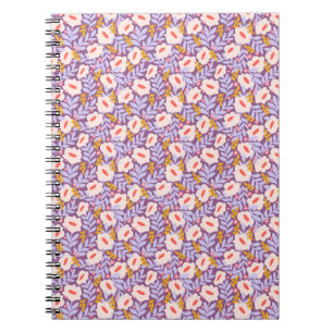 Lila Blossom Spiral-Bound Journal Notizblock