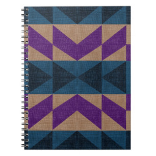 Lila Blue Aztec Muster Spiral Notebook Notizblock