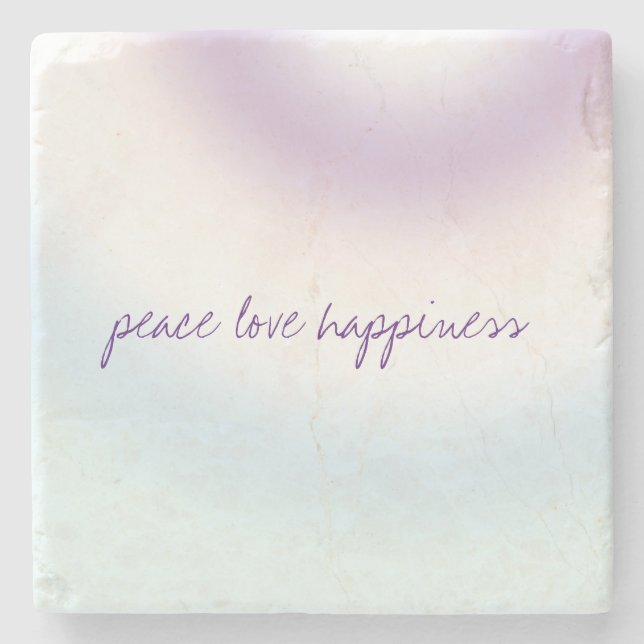 Lila Blue Blush Gefärbte Krawatte Steinuntersetzer (Vorderseite)