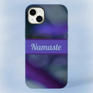 Lila Blue Boho Chic Abstrakt mit Name Case-Mate iPhone 14 Plus Hülle