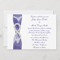 Lila Blue Diamond Unendlichkeit Einladung zur Hoch