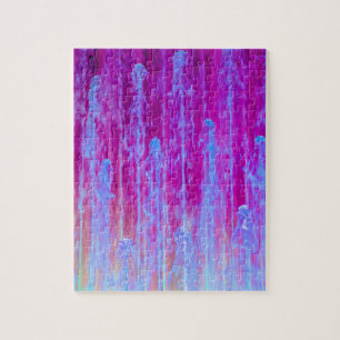 Lila & Blue Digitale Abstrakte Kunst Puzzle