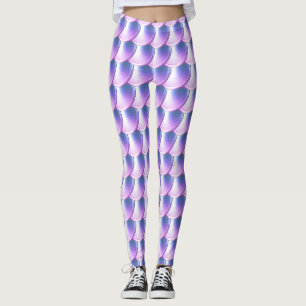Lila Blue Dragon Scale Cosplay Leggings
