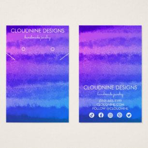 Lila Blue Earring Necklace Juwelier Display Card