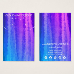 Lila Blue Earring Necklace Juwelier Display Card