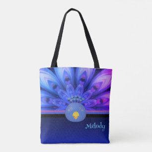 Lila & Blue Electric Peacock Mandala Tasche