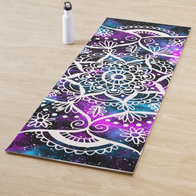 Lila Blue Galaxy Mandala Yoga Mat Yogamatte (Beispiel)