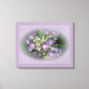 Lila Blue Hydrangea-Blume Leinwanddruck