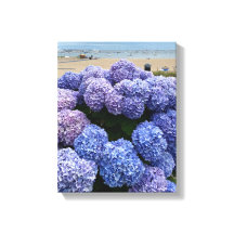 Lila, Blue Hydrangea Wrapped Canvas