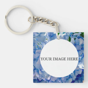 Lila Blue Hydrangeas Bouquets Schlüsselanhänger