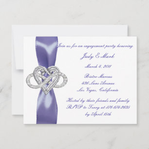 Lila Blue Infinity Heart Engagement Party einladen